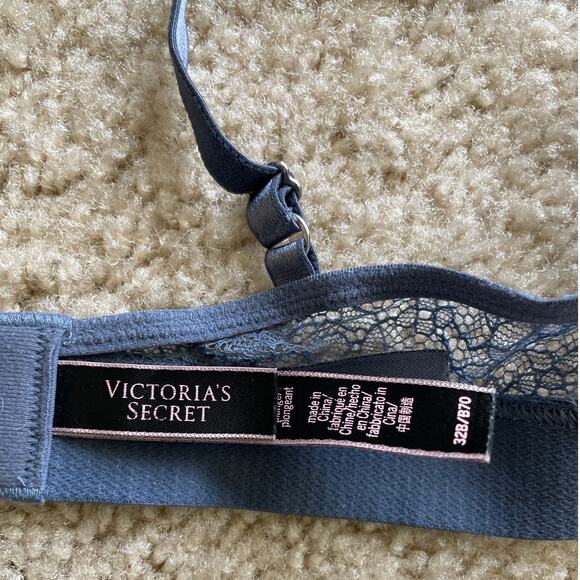 Metallic Blue Victoria's Secret Bombshell Bra 32B - Picture 3 of 6